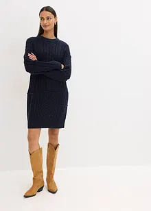 Strikkekjole med flettemønster, bonprix