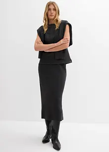 Strikket skjørt i 100% bomull, bonprix