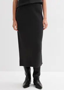 Strikket skjørt i 100% bomull, bonprix