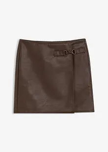 Skjørt i imitert skinn, bonprix