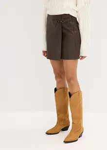 Skjørt i imitert skinn, bonprix