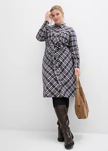 Skjortekjole av myk flanell, bonprix