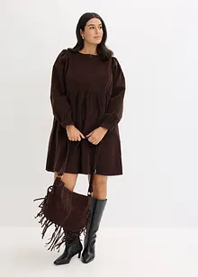 Kordfløyelkjole av bomull, bonprix