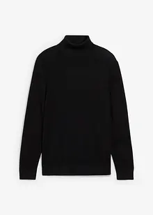 Finstrikket pologenser med utsøkt merinoull, Slim Fit, bonprix