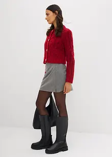 Grovstrikket cardigan i myk garnmiks med ull, bonprix