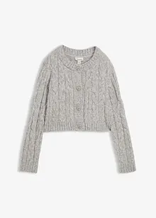Grovstrikket cardigan i myk garnmiks med ull, bonprix