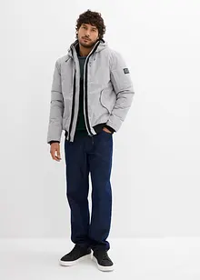 Vinterjakke i bomberjakke-modell med hette og sporty detaljer, bonprix