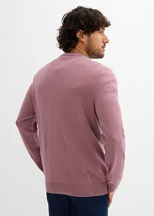 Finstrikket genser med V-hals, bonprix