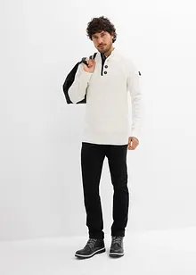 Genser med resirkulert bomull og ståkrage, bonprix