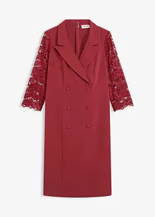 Blazer-kjole med blondeermer, bonprix