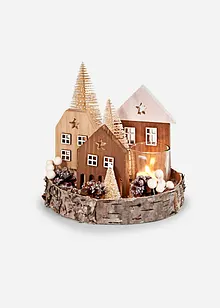 Hus med telysholder i glass, bonprix