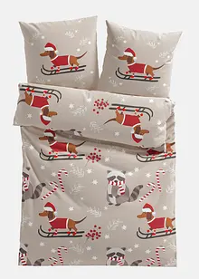 Sengesett med jule-dachshund, bonprix
