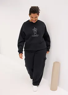 Varmende, oversized sweatshirt, hurtigtørkende, bonprix