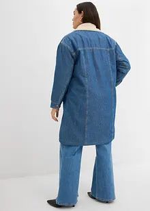 Denim-vinterkåpe, varmt fôret med teddy, bonprix