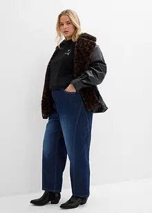 Oversized, lang topp i 100% økologisk bomull, bonprix