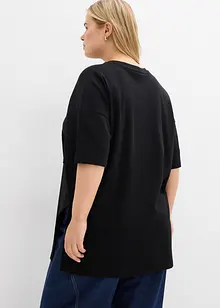 Oversized, lang topp i 100% økologisk bomull, bonprix