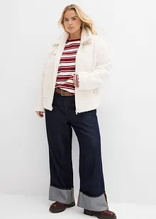 Oversized, langermet topp i 100% bomull, bonprix