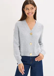 Cardigan med hullmønster, bonprix
