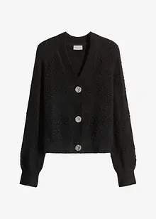 Cardigan med hullmønster, bonprix