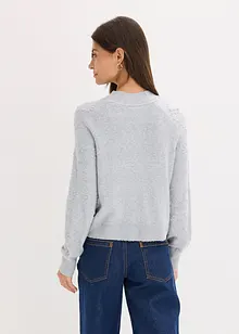 Cardigan med hullmønster, bonprix