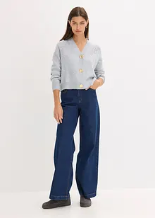 Cardigan med hullmønster, bonprix