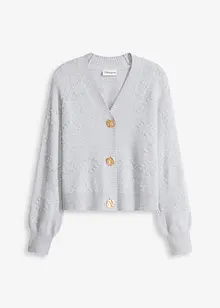 Cardigan med hullmønster, bonprix