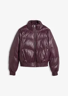 Vattert skinnjakke i lammenappa, bonprix