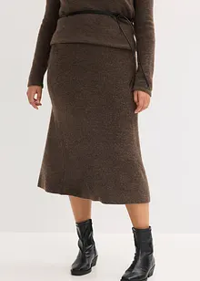 Midi strikkeskjørt, bonprix