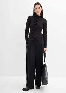 Finstrikket jakke i myk viskosemiks, bonprix