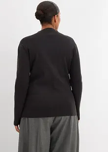 Finstrikket jakke i myk viskosemiks, bonprix