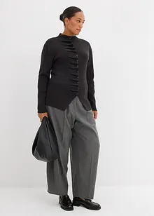 Finstrikket jakke i myk viskosemiks, bonprix