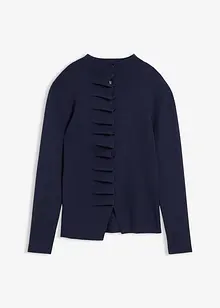 Finstrikket jakke i myk viskosemiks, bonprix