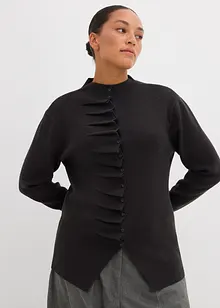 Finstrikket jakke i myk viskosemiks, bonprix