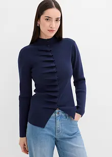 Finstrikket jakke i myk viskosemiks, bonprix