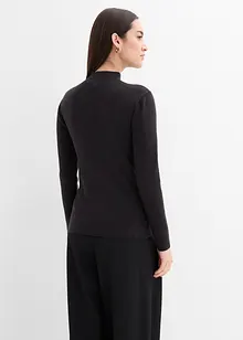 Finstrikket jakke i myk viskosemiks, bonprix