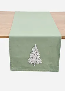 Bordløper i økologisk bomull med terry-broderi, bonprix