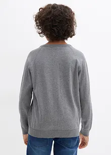 Finstrikket genser i 100% bomull (2-pack), bonprix