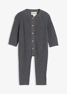 Strikket overall av 100% økologisk bomull, bonprix