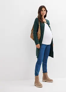 Ekstra lang mamma-strikkejakke- og strikkekjole av bomullsmiks, bonprix