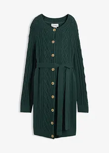 Ekstra lang mamma-strikkejakke- og strikkekjole av bomullsmiks, bonprix