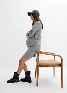 Todelt mammasett  med genser og skjørt av bomull med glansgarn, bonprix