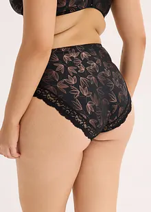 Truse med høy midje og skimrende mønster, bonprix