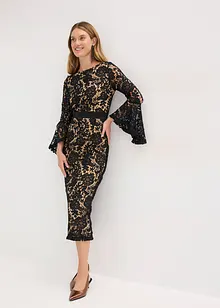 Blondekjole med satenginnfelling, bonprix