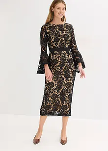 Blondekjole med satenginnfelling, bonprix