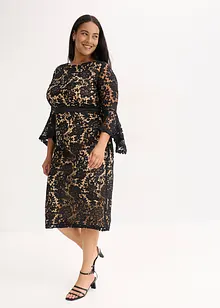 Blondekjole med satenginnfelling, bonprix