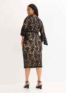 Blondekjole med satenginnfelling, bonprix