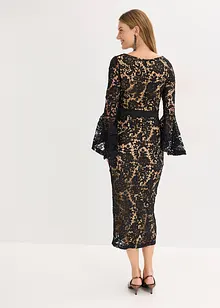 Blondekjole med satenginnfelling, bonprix