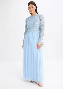 Maxikjole med paljettbroderi, bonprix