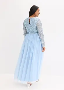 Maxikjole med paljettbroderi, bonprix