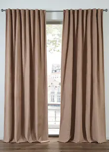 Gardin med polarfleece på baksiden (1-pack), bonprix